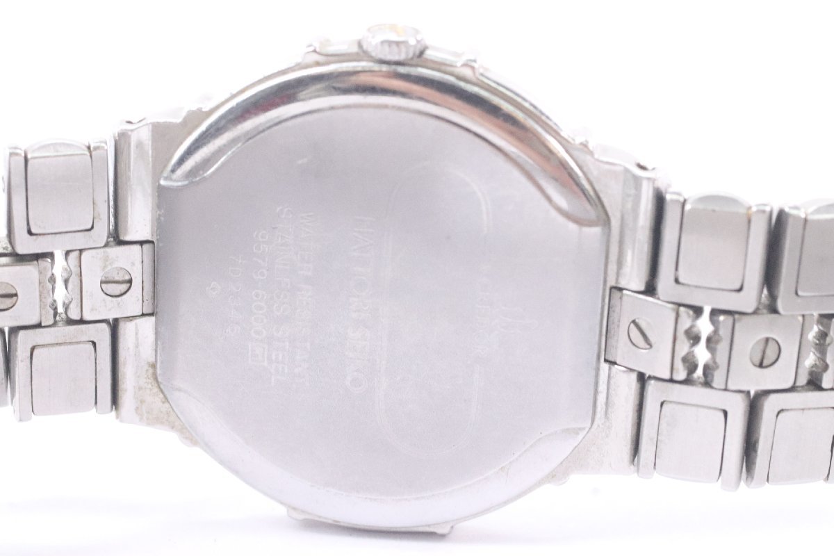 SEIKO セイコー CREDOR クレドール エントラータ 9579-6000 クォーツ デイト メンズ 腕時計 1633-N_画像5