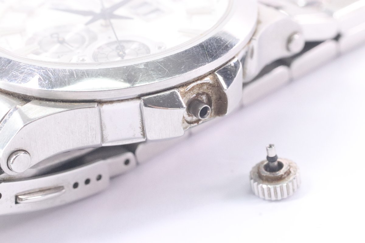 【ジャンク品】SEIKO セイコー プルミエ キネティック 7D48-0AA0 パーペチュアル オートクォーツ メンズ 腕時計 1632-N_画像10