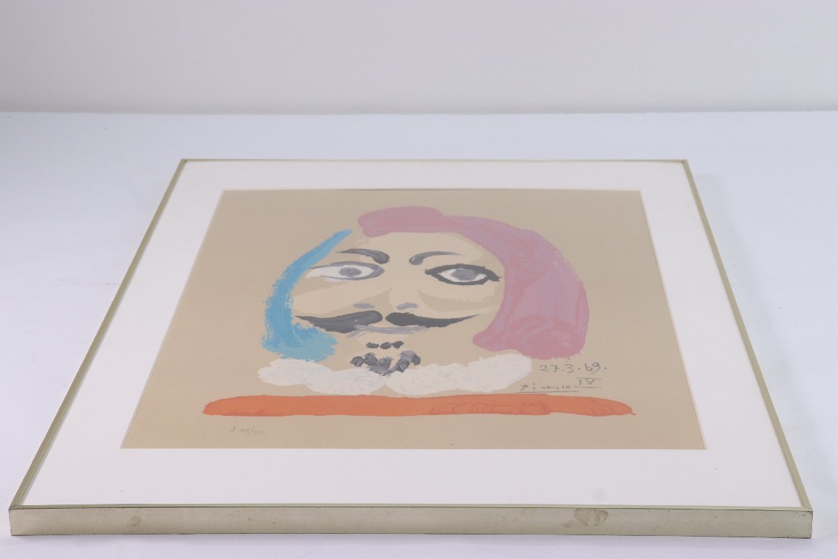 パブロ・ピカソ「想像の中の肖像」 118/250 複製画 絵画 額85.5×63