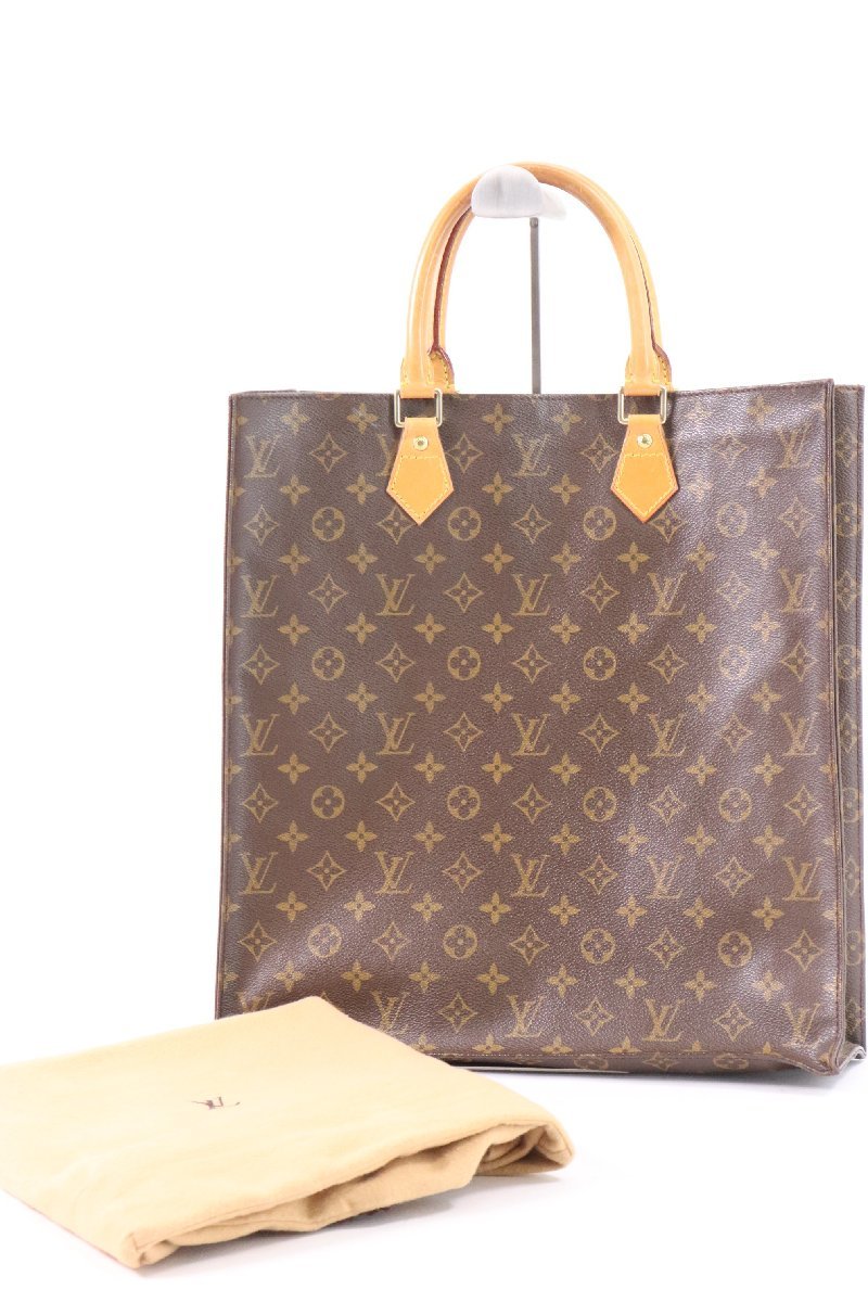 【ジャンク】LOUIS VUITTON ルイヴィトン LV モノグラム サックプラ ハンド トートバッグ レザー 手持ち 鞄 レディース メンズ 1202-HA_画像1