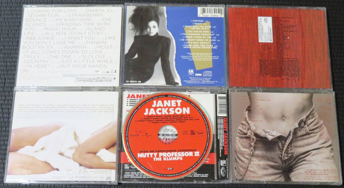 ◆Janet Jackson◆ ジャネット・ジャクソン 6枚まとめて 6枚セット 6CD Control, Damita Jo, The Velvet Rope, janet. 送料無料