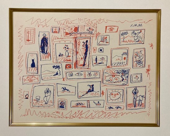 【特価】　≪　　パブロ・ピカソ　　≫　　リトグラフ【石版画】 　 LA COLLECTION DE TABLEAUTION 　 1964年　 　PABLO　PICASSO