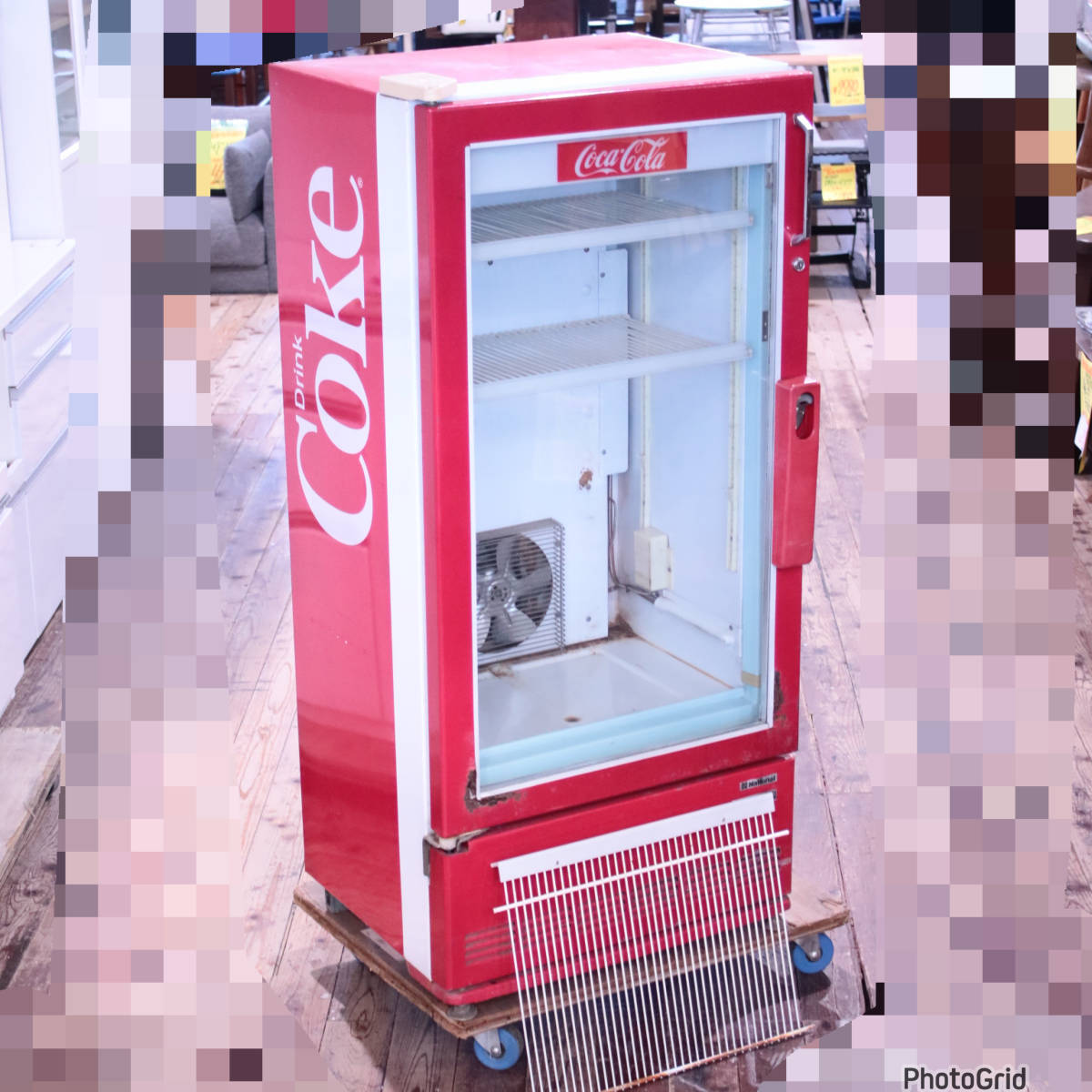 あ//A6712　 業務用　Coca Cola コカ・コーラ　オープンタイプクーラー　ナショナル NC-240C 通電OK