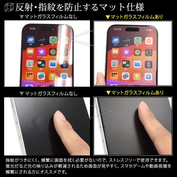 即日発送新品■iPhone15 Plus専用液晶保護マット（反射防止）ガラスフィルム・iPhone 15 Plus iPhone15Plus iphone15 plus iphone DUM_画像3