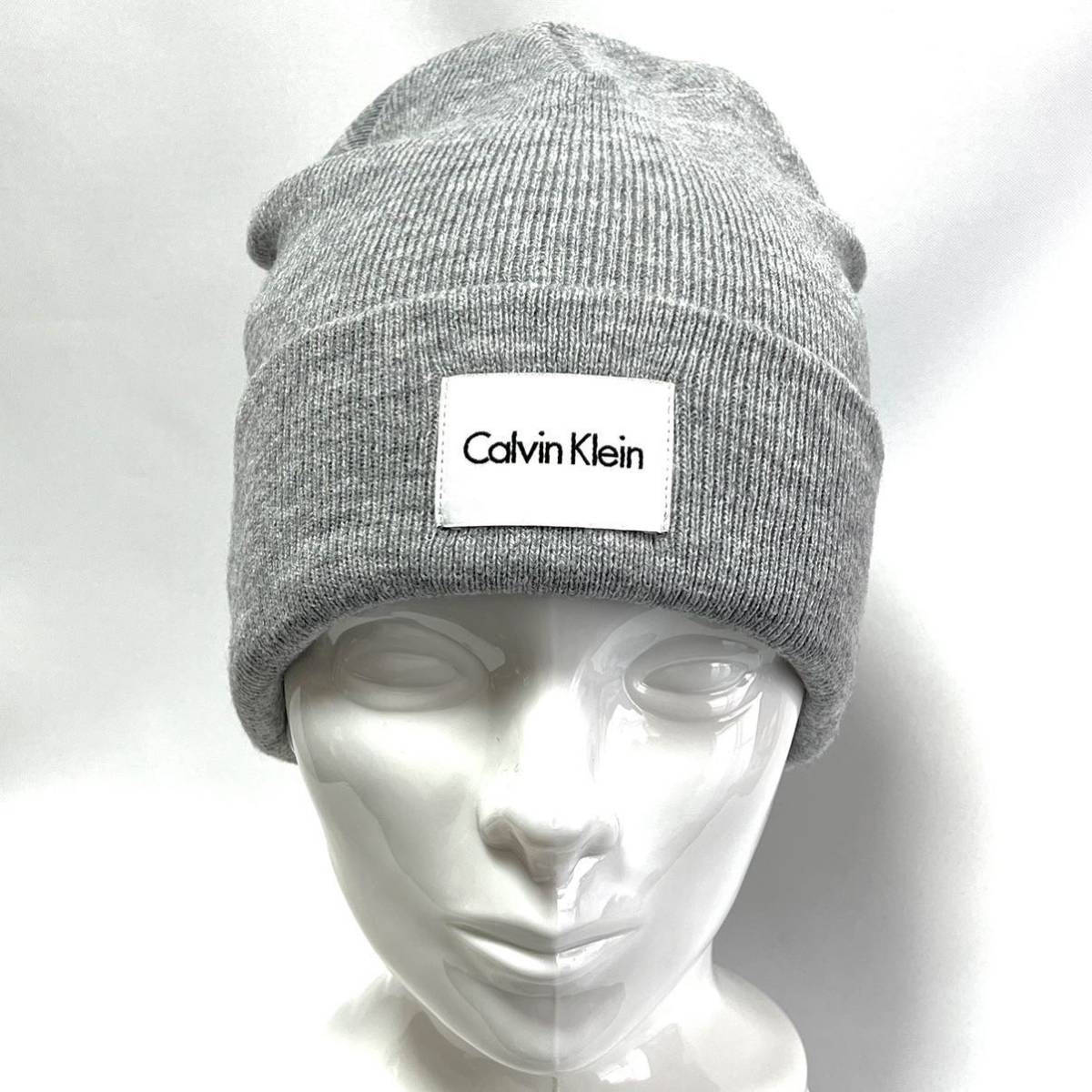 【新品】②日本未発売 Calvin Kleinカルバンクラインシンボリックロゴ ニットキャップ ユニセックス フリーサイズ