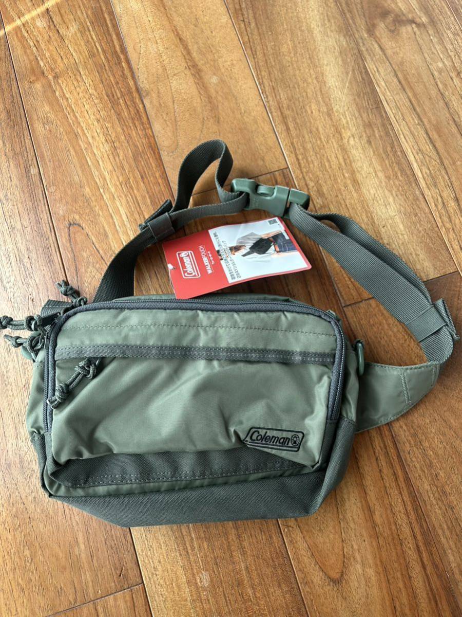  new goods Coleman Coleman War car pouch 2way body bag forest green khaki belt bag waist bag outdoor 