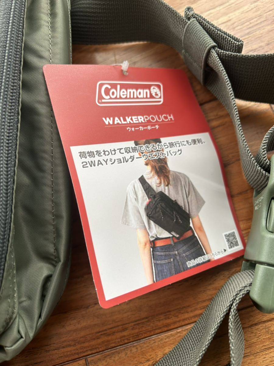  new goods Coleman Coleman War car pouch 2way body bag forest green khaki belt bag waist bag outdoor 