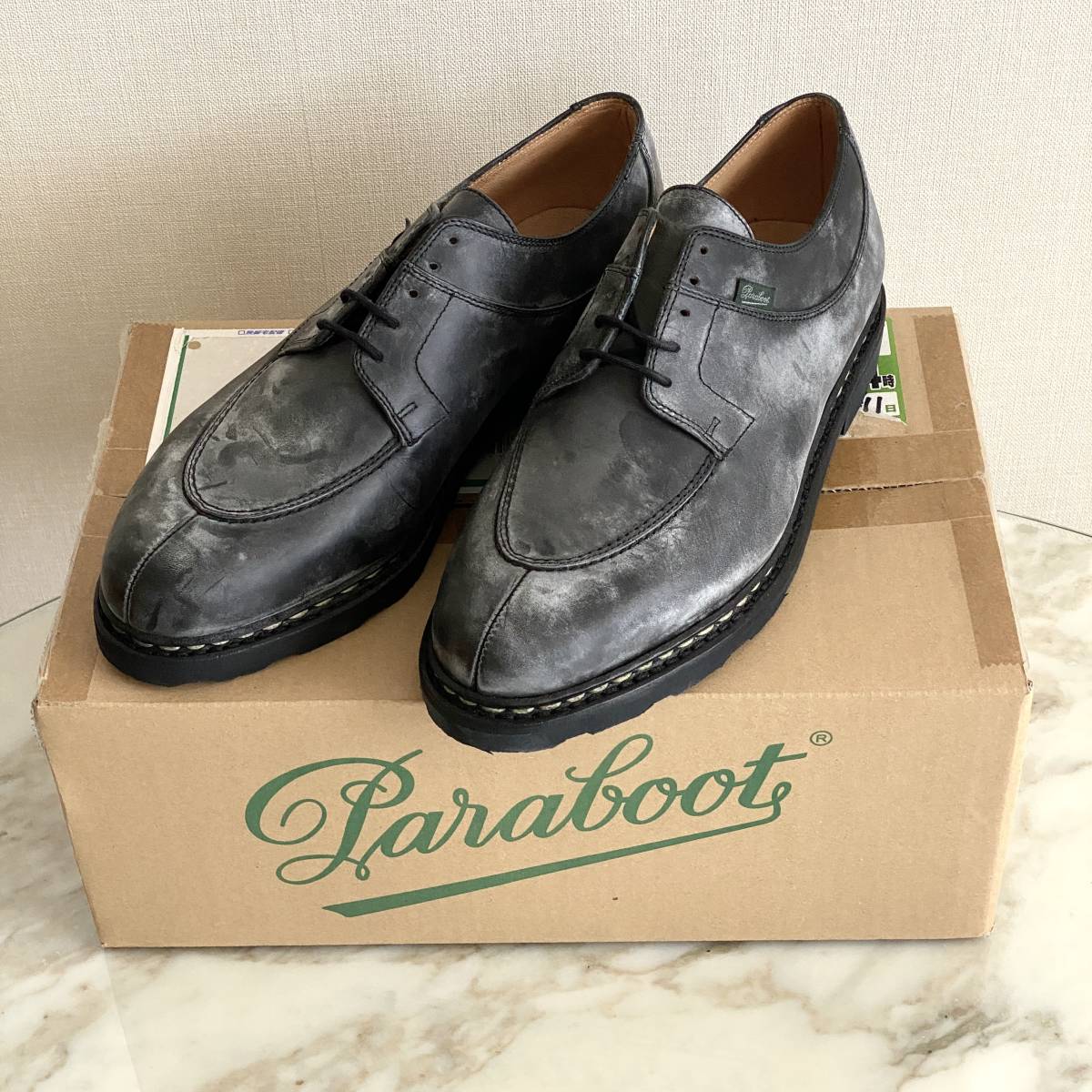 【新品】PARABOOT パラブーツ AVIGNON アビニョン NOIR ブラック 7 1/2 ブラック 正規品 9.5万_画像1