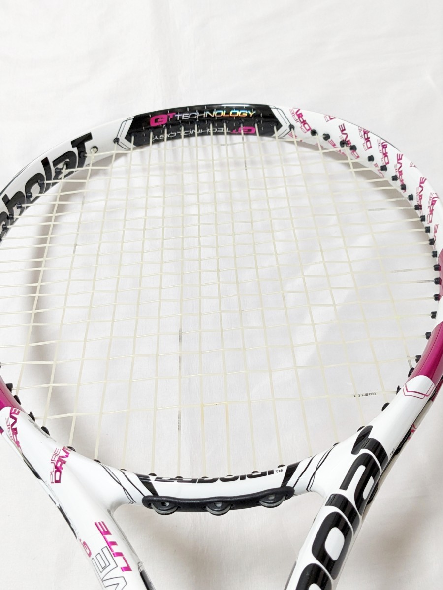 Babolat 硬式テニスラケット PURE DRIVE LITE G2 ピンク バボラ ピュアドライブライト 限定色 グリップサイズ2_画像7