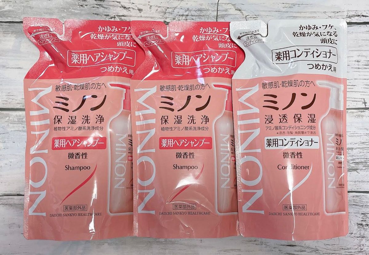 ミノン 薬用 シャンプー ＆ コンディショナー つめかえ用 新品 未使用