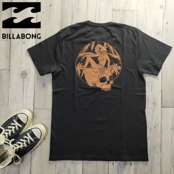 ☆BILLA BONG ビラボン☆スカル Tシャツ 黒 ブラック Size（M) S1433_画像1