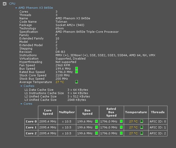 ★動作確認済★AMD AM3 AM2+ AM2/ASRock A790GMH 128M/メモリ DDR2 800 2GB×4枚/CPU Phenom ×3 8450e/その他備品★_画像5