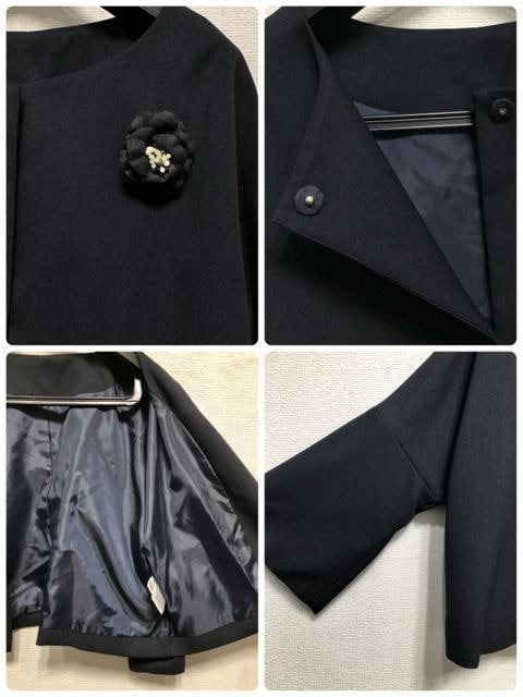  new goods *L navy blue series formal pants suit 3 point set! with corsage *r134