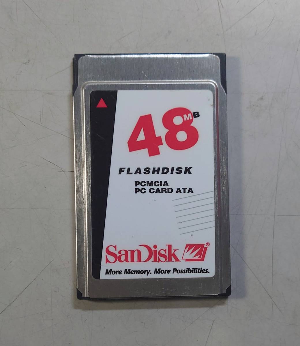 KN4445 【ジャンク品】 SanDisk Flash Disk 48MB PCMCIA PC CARD ATA_画像1