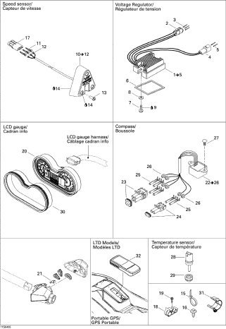SEADOO GTX LTD S/C'04 OEM section (Electrical-Accessories) parts Used [S7533-19]_画像3