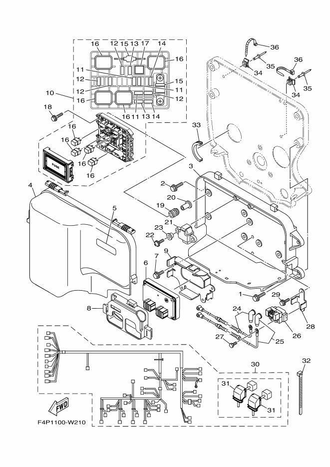 YAMAHA 2021 GP1800RSVHO ENGINE CONTROL UNIT ASSY (部品番号6JN-8591A-00-00) Used [X2304-07]_画像3