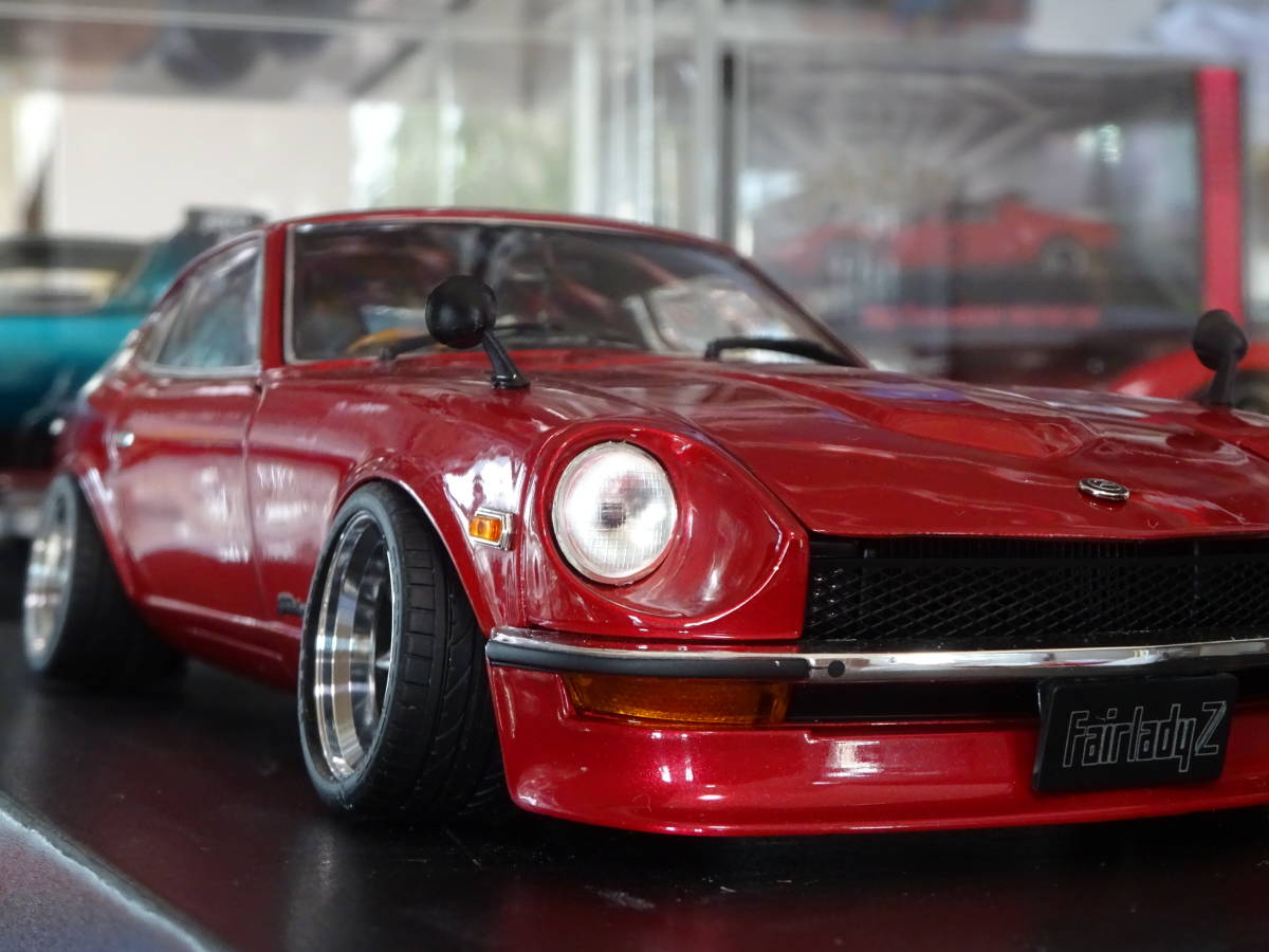 * custom * Watanabe specification * Kyosho 1/18 NISSAN FairladyZ - L (S30) модифицировано Red Metallic* Nissan Fairlady Z*No.08220RM* низкая подвеска specification *