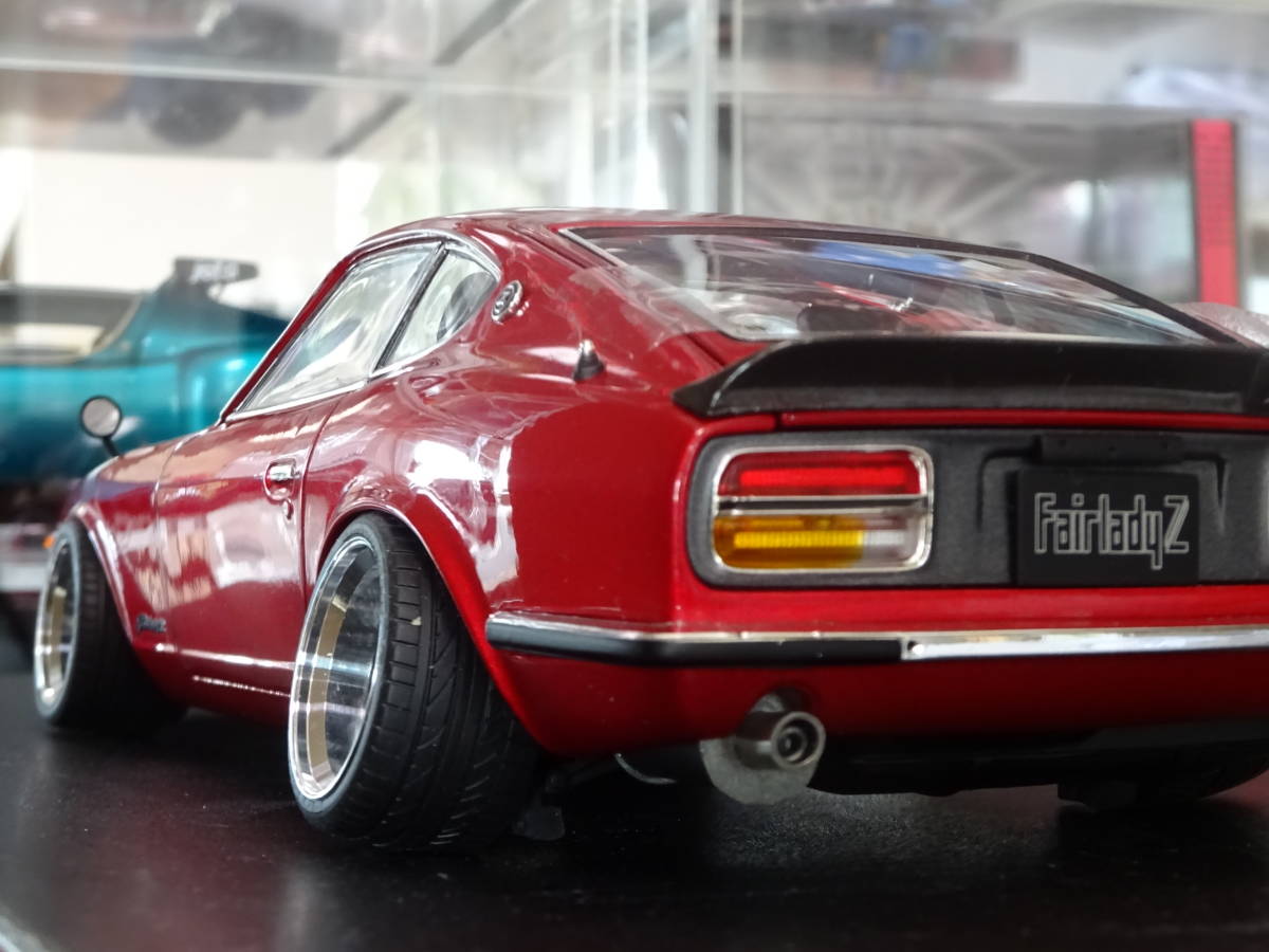 * custom * Watanabe specification * Kyosho 1/18 NISSAN FairladyZ - L (S30) модифицировано Red Metallic* Nissan Fairlady Z*No.08220RM* низкая подвеска specification *