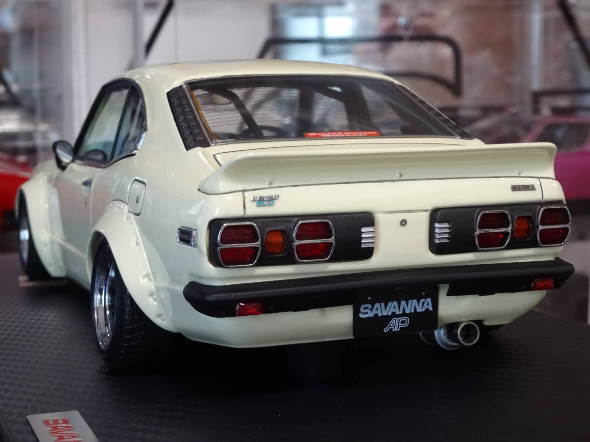 ☆120台限定☆IG1142☆1/18 Mazda Savanna (S124A) Semi Works White☆ワタナベ☆サバンナ RX-3☆セミワークス☆イグニッション☆ignitionの画像8