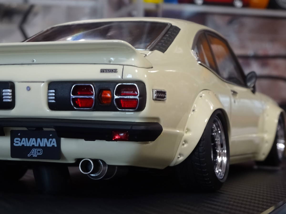 ☆120台限定☆IG1142☆1/18 Mazda Savanna (S124A) Semi Works White☆ワタナベ☆サバンナ RX-3☆セミワークス☆イグニッション☆ignitionの画像1