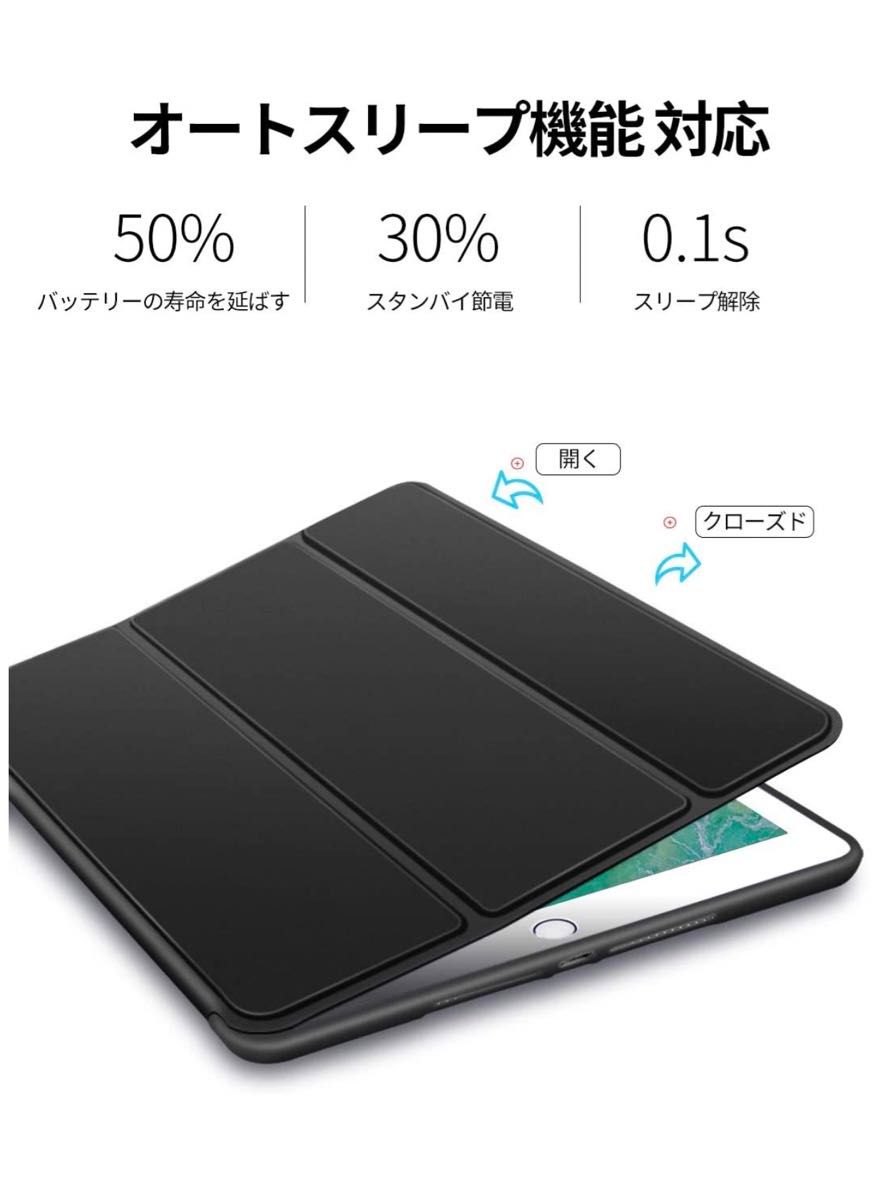 iPadレザータブレットケース ハードカバー 手帳型ケース 3つ折り ケース