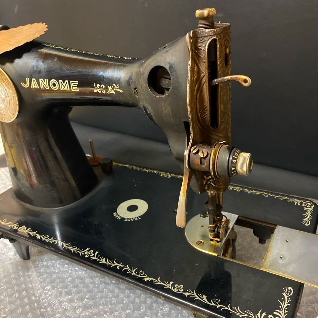  античный швейная машина JANOME SEWING MACHINECO.LTD Showa Retro ножная швейная машина head интерьер смешанные товары украшение Janome швейная машина старый швейная машина 