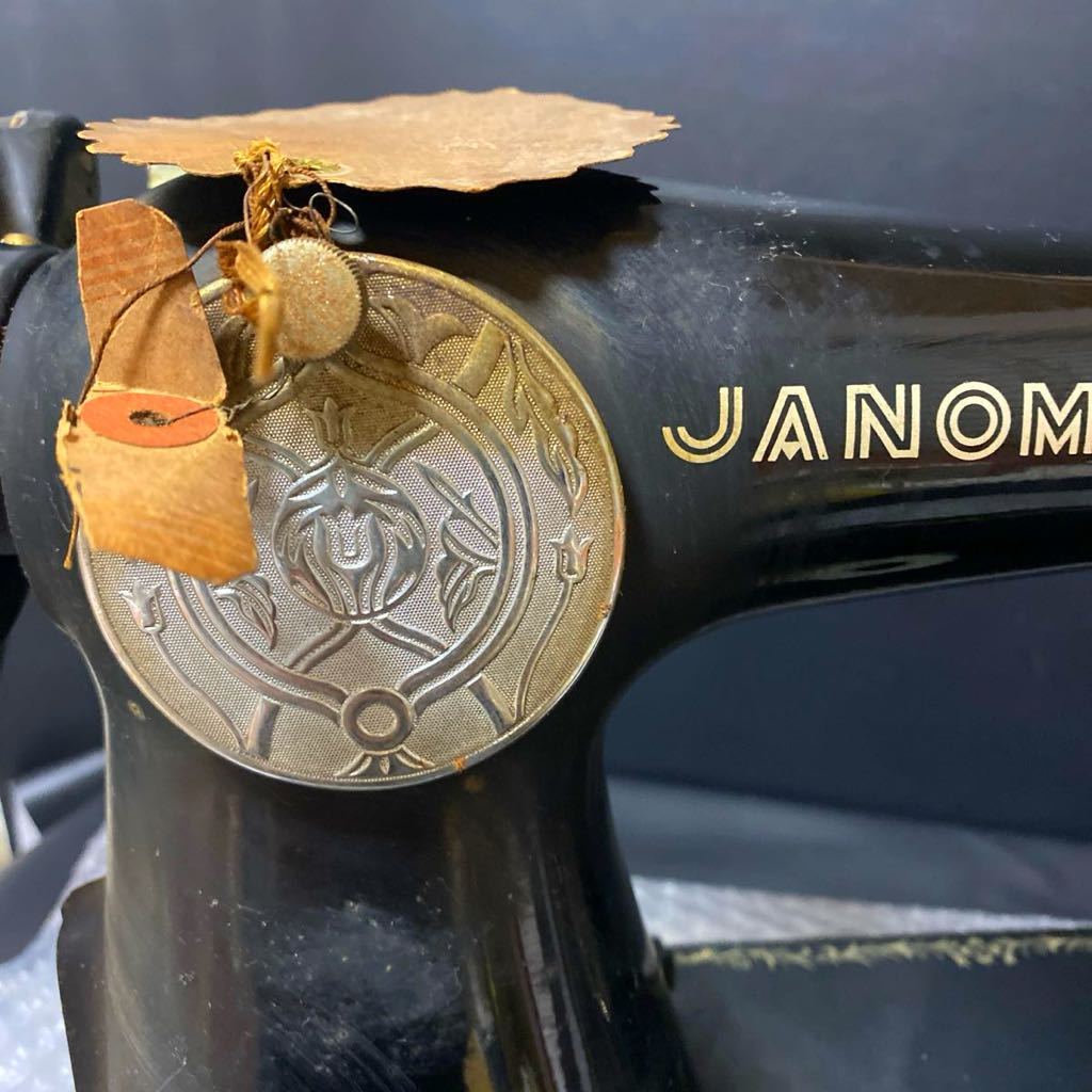  античный швейная машина JANOME SEWING MACHINECO.LTD Showa Retro ножная швейная машина head интерьер смешанные товары украшение Janome швейная машина старый швейная машина 