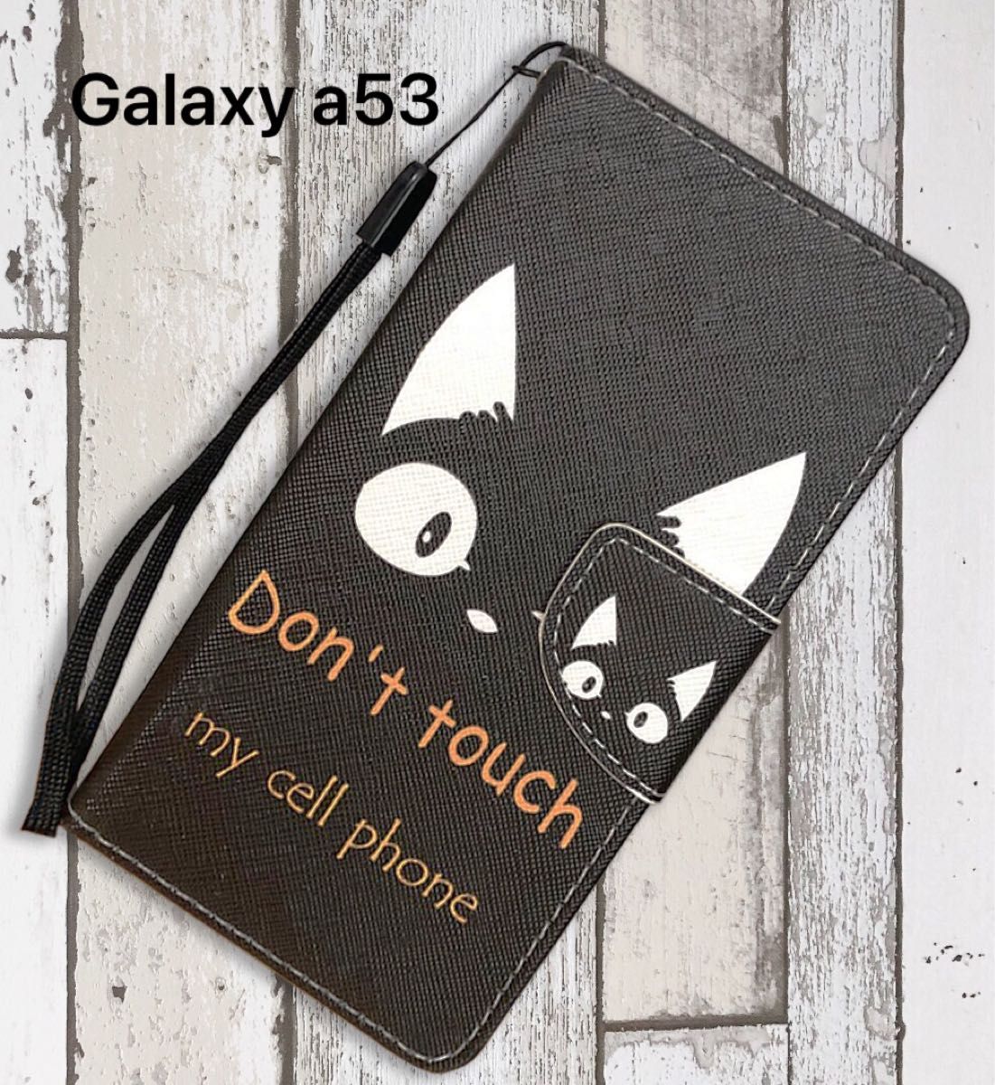 Galaxy a53 ギャラクシー ケース 手帳型 かわいい 猫 黒猫