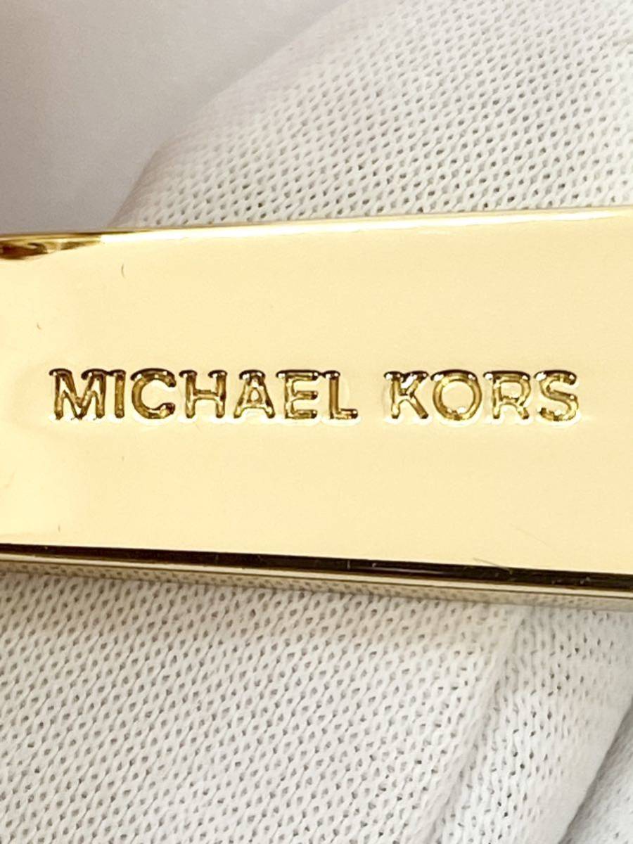 （I9296）【お値下げお買い得品】極美品MICHAEL kORS マイケルコース　レザー　ショルダーバッグ　ポシェット　オレンジ系×ゴールド系_画像8