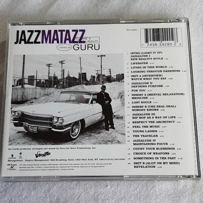 GURU「JAZZMATAZZ VOLUME II:The New Reality」＊GANGSTARRのGURUの世界感を拡大したJAZZMATAZZ シリーズ第二弾　＊1995年リリース_画像2