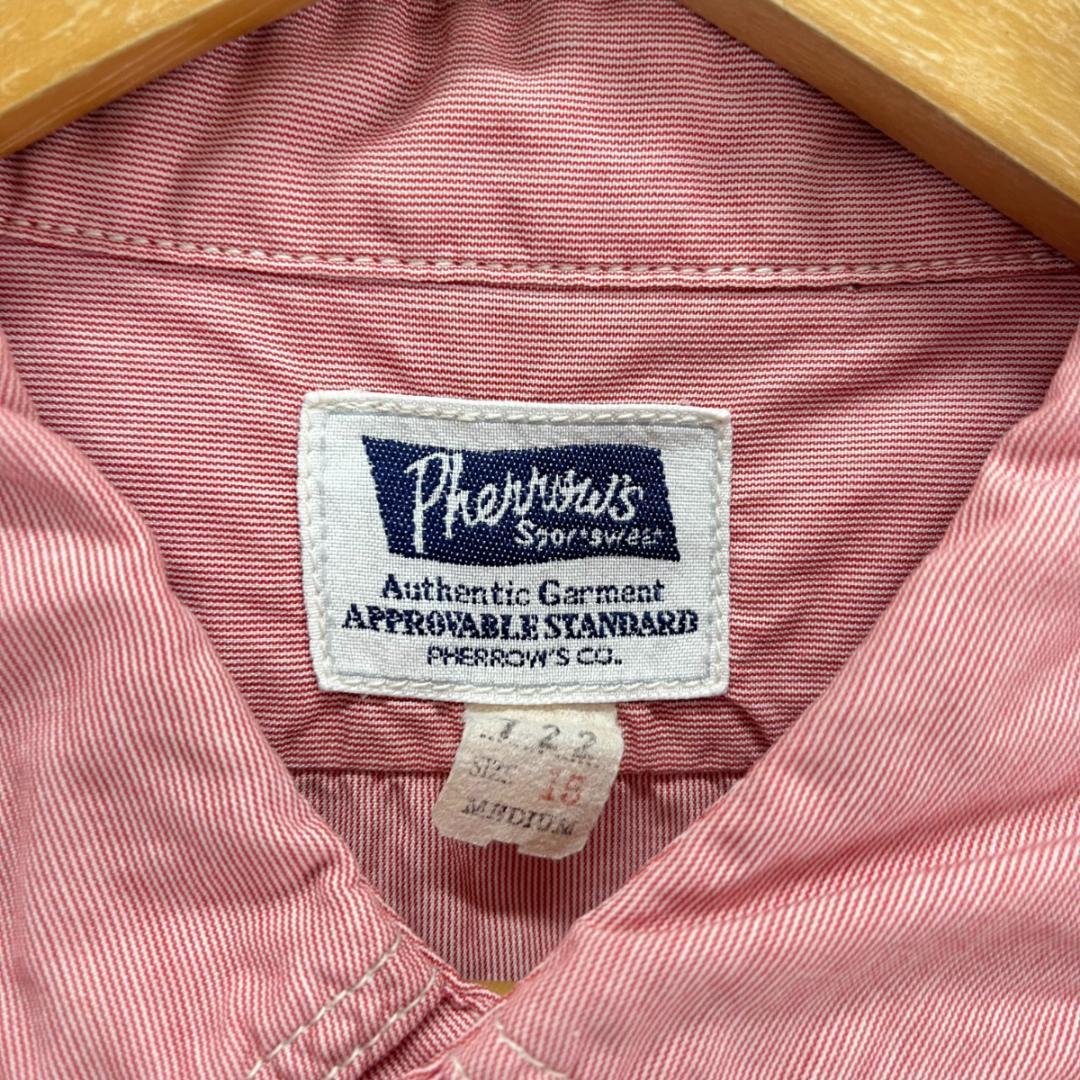 Pherrow's フェローズ 半袖ワークシャツ シャンブレー M 10099530