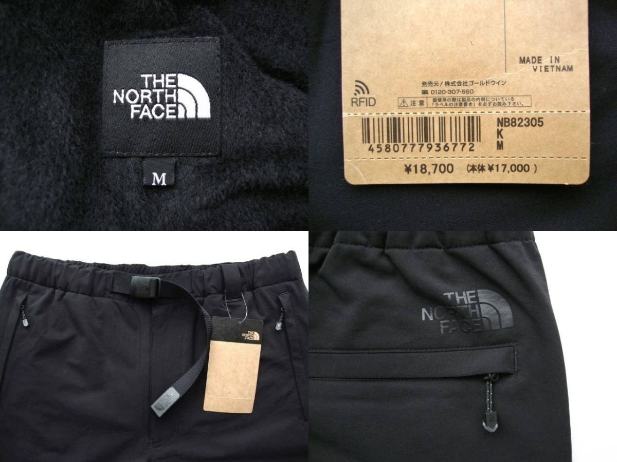 新品 定価1.8万THE NORTH FACEドーロウォームパンツM裏起毛フリース サーマル ロング ストレッチ パンツDoro Warm PantブラックNB82305 黒K_画像3