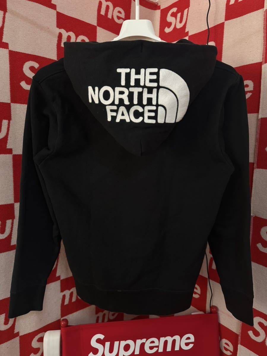 ☆THE NORTH FACE☆ ジップアップパーカー ブラック フードロゴ 刺繍 ザ ノースフェイス_画像1