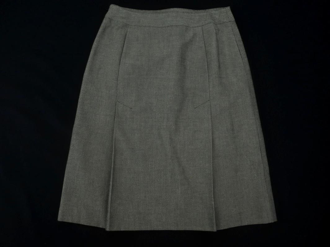 ELLE L A line trapezoid skirt size38/ gray ## * eaa9 lady's 