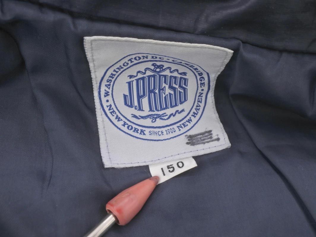 J.PRESS J Press нашивка с хлопком жакет size150A/ темно синий *# * eab0 ребенок одежда 