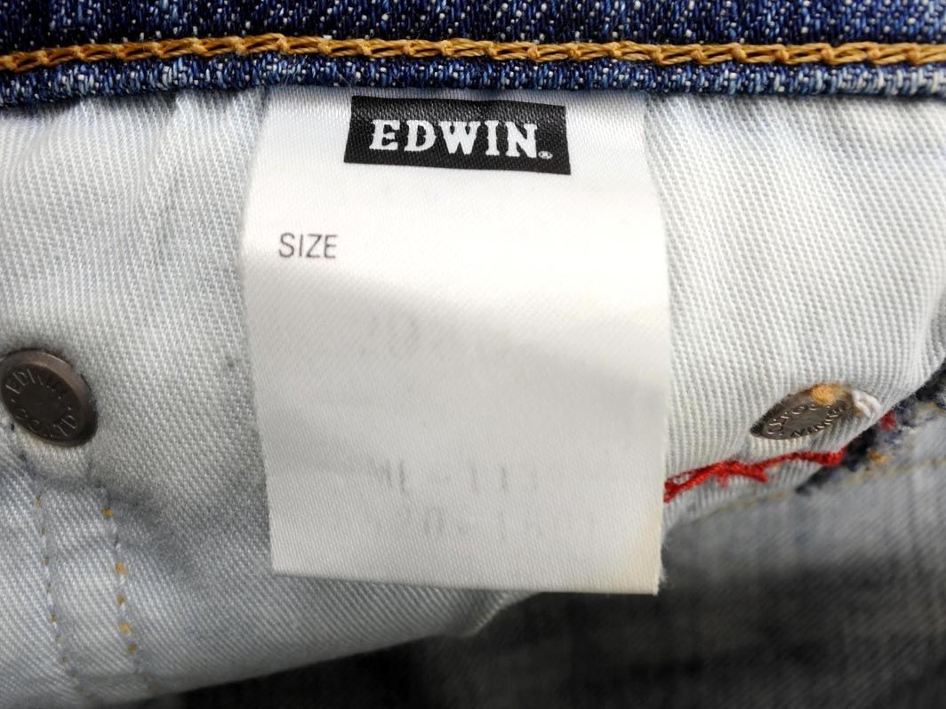 EDWIN エドウィン 503 USED加工 ブーツカット デニムパンツ 青 ■■ ☆ eab8 レディース_画像4