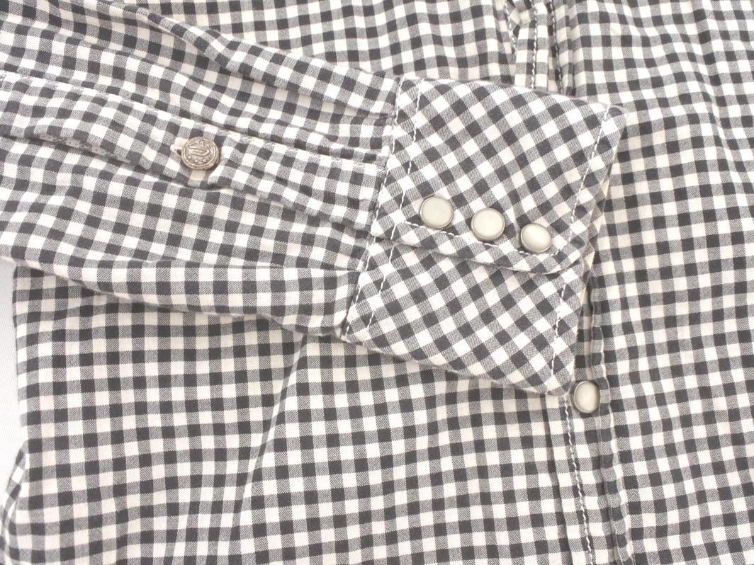DIESEL ディーゼル ギンガムチェック シャツ sizeS/黒ｘ白 ◇■ ☆ eab8 メンズ_画像3