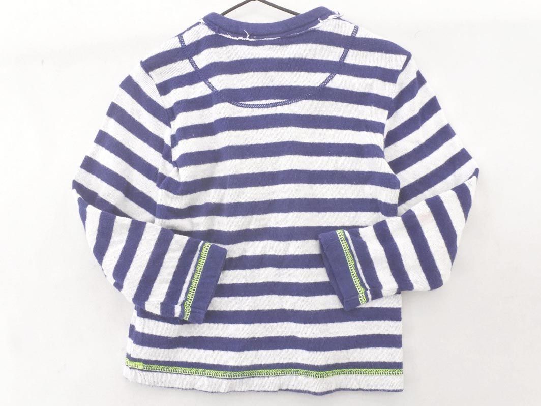  cat pohs OK DIESEL diesel Henley neckline border cut and sewn size24M(90-95cm)/ navy blue x white *# * eac2 child clothes 