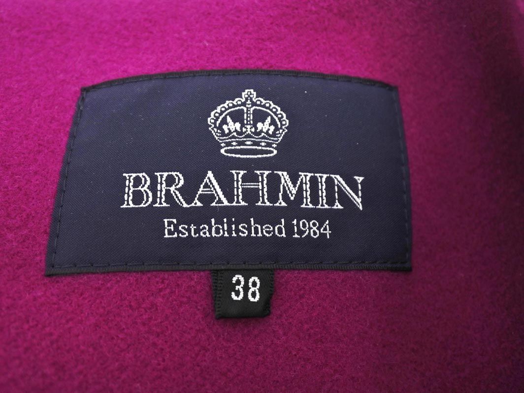 Brahmin ブラーミン ウール混 ノーカラー コート size38/紫 ◆■ ☆ eac2 レディース_画像7