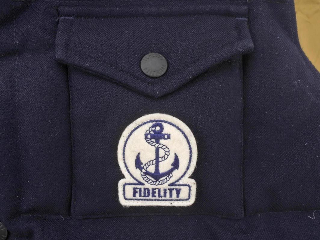 FIDELITYfeteli tea wool . down vest sizeL/ navy blue *# * eac3 men's 