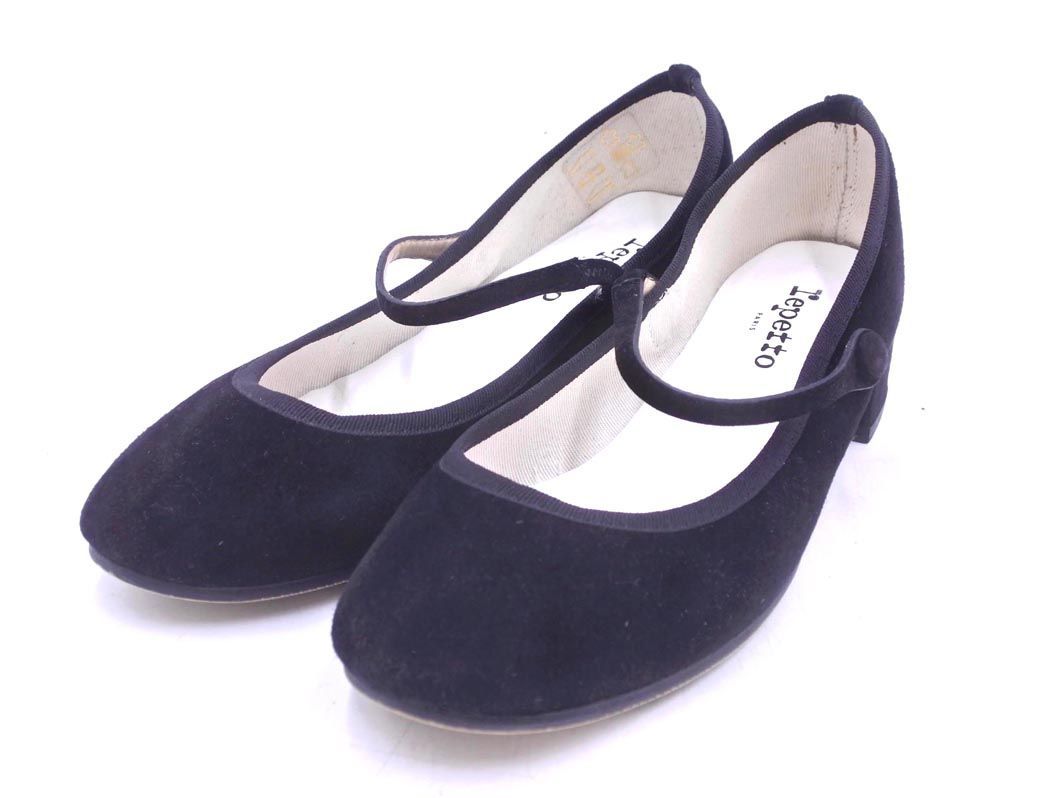 repetto レペット スウェード ストラップ パンプス size40（25ｃｍくらい）/黒 ◇■◎ ☆ ead0 レディース_画像1