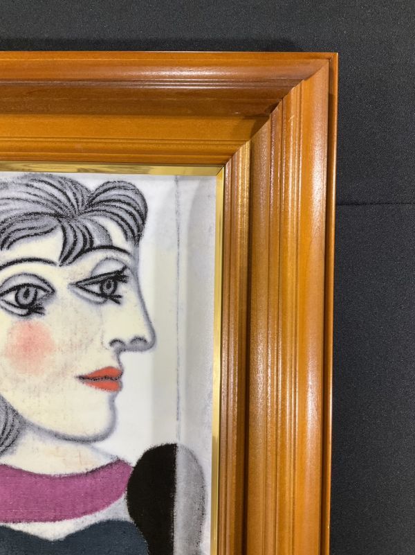 真作□陶板画□パブロ・ピカソ Pablo Picasso □「ドラマールの 真作□陶板画□パブロ・ピカソ Pablo Picasso □「ドラマールの
