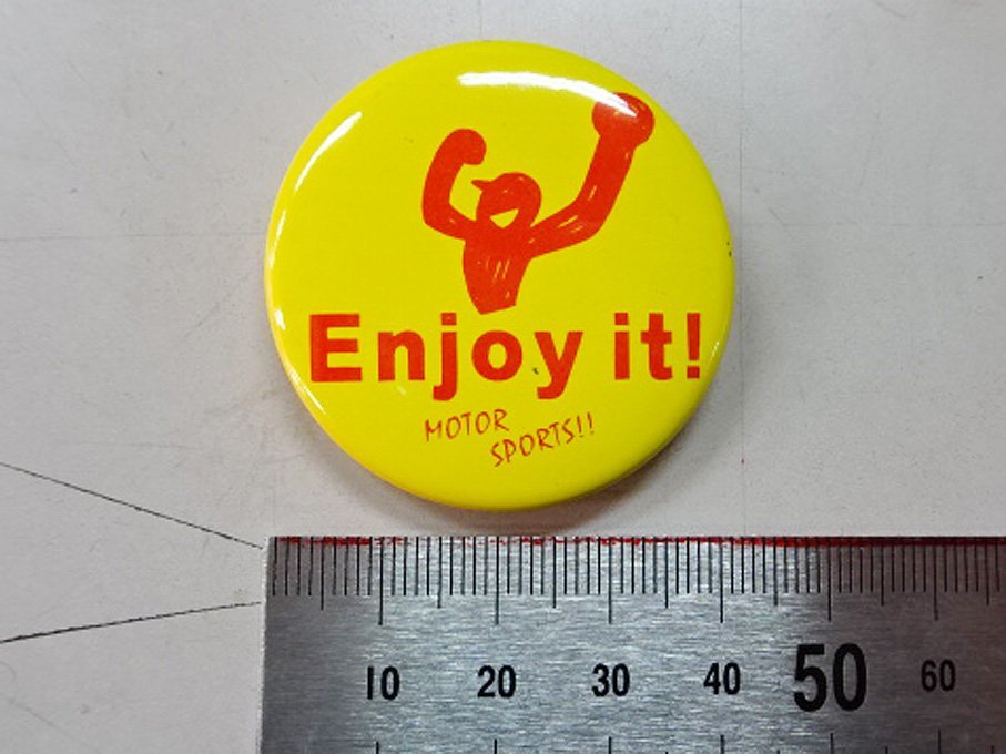 HONDA 「Enjoy it！」 ピンバッチ 缶バッチ 4cm 非売品 HRC レターパック_画像2