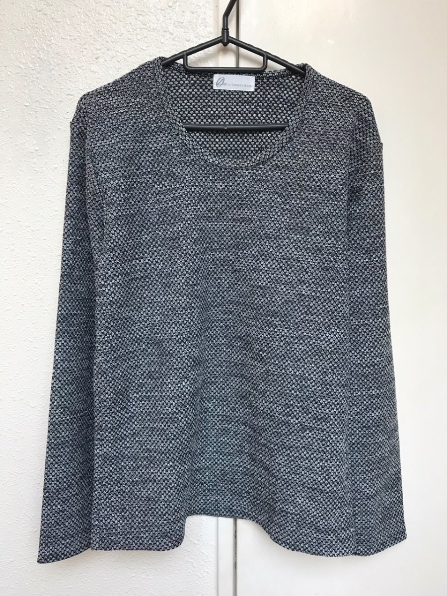 美品☆トルネードマート zero☆メランジジャージー クルーネック ニット/size:L/631-9177402/定価:10,780円/Tornado Mart/メンズ/グレー_画像1