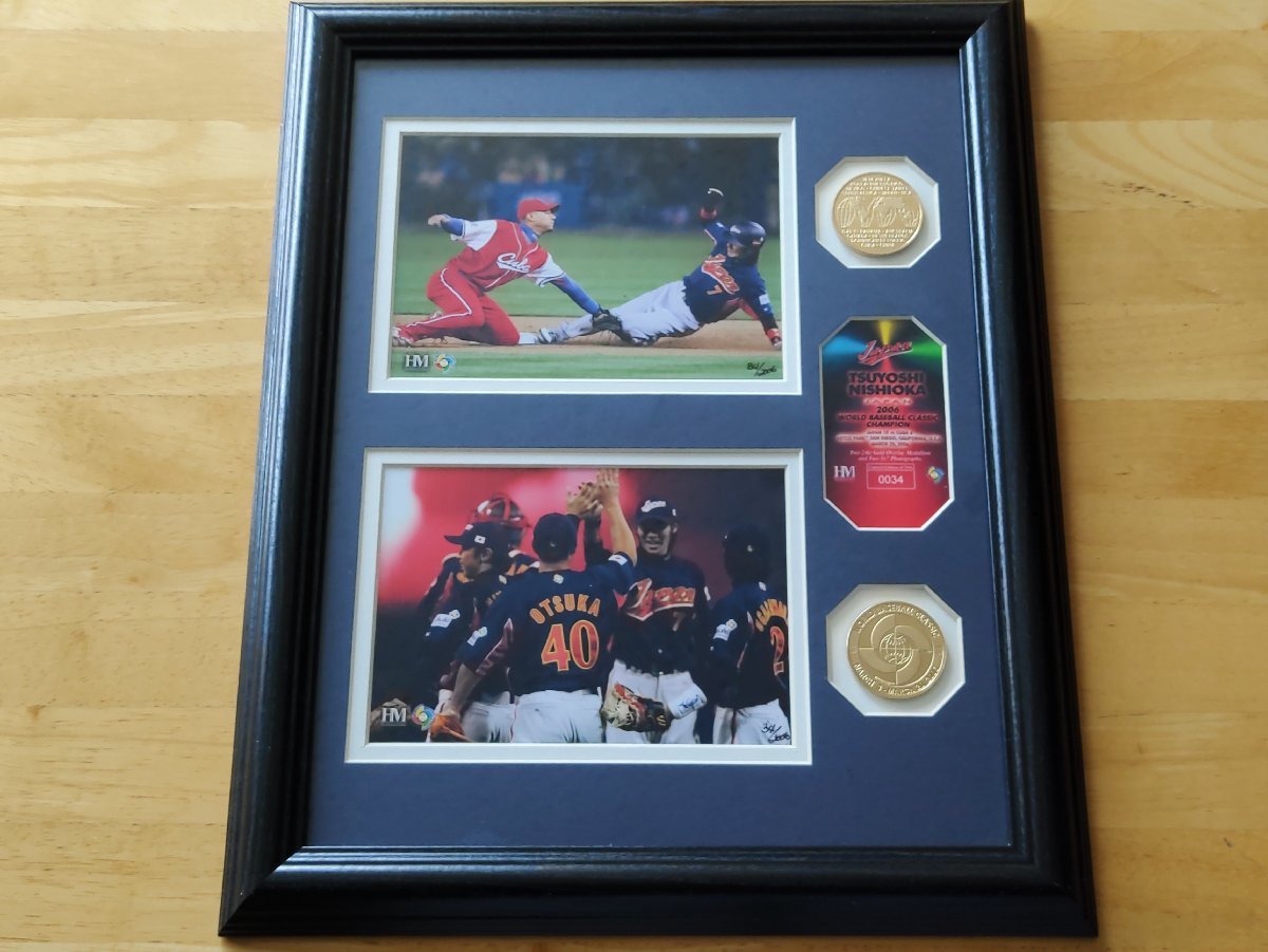 7000円 里崎智也 2006WBC フォトプラーク コイン付き - 写真 7000円 里崎智也 2006WBC フォトプラーク コイン付き - 写真