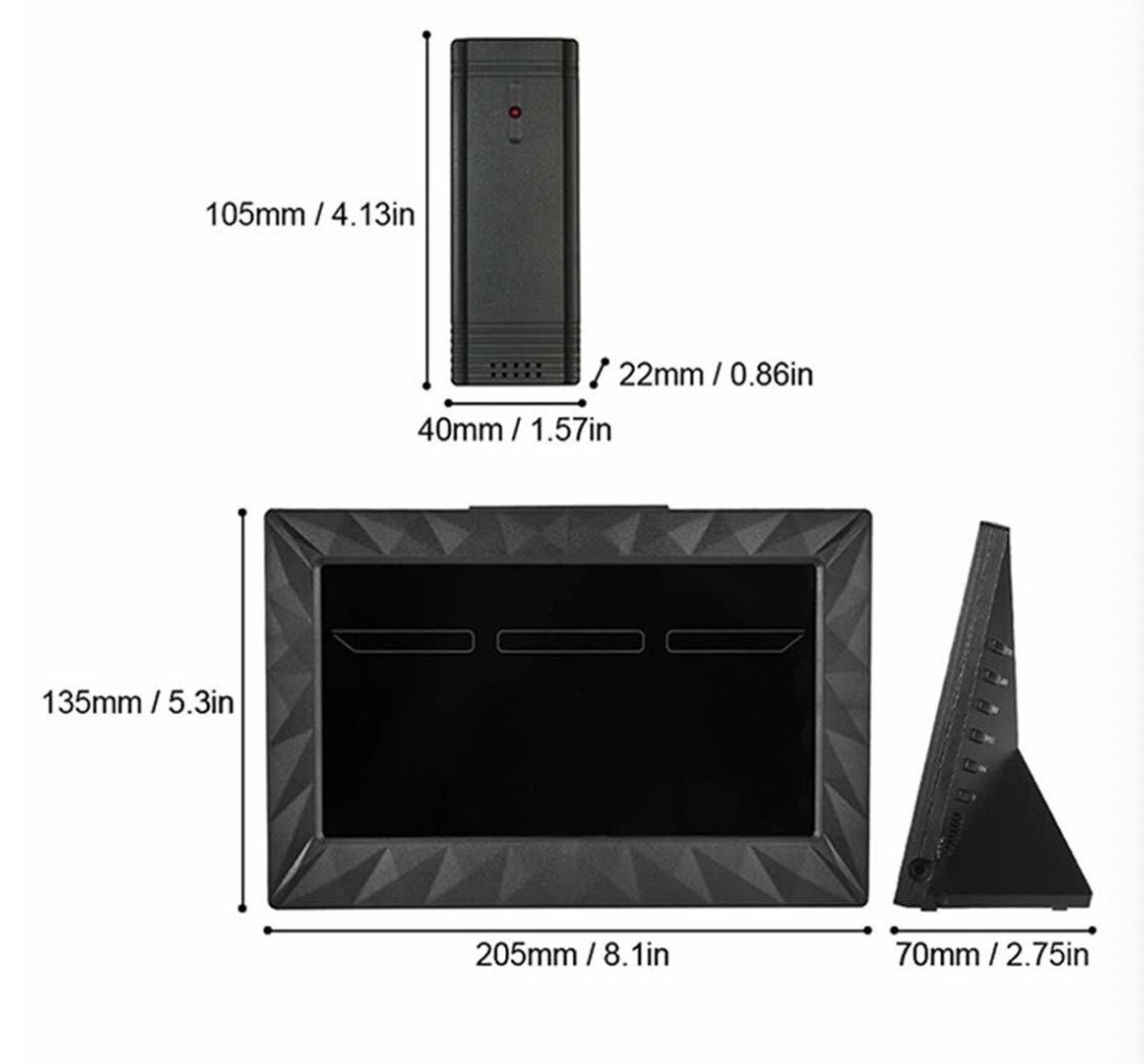 【新品・送料無料】ワイヤレスウェザーステーション 温度計湿度計 大型カラーLCD 天気予報 リモートセンサー 温度湿度モニター/アラート