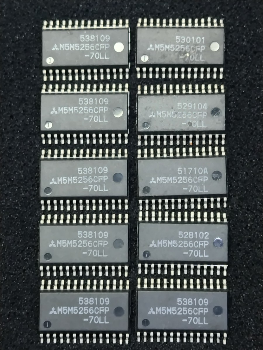 M5M5256CFP-70LL 三菱電機製　256KビットCMOS SRAM （10個セット） 62256_画像1