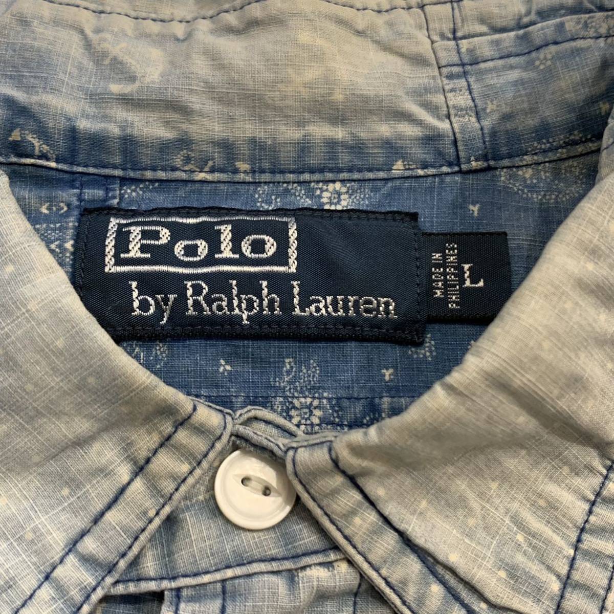 POLO RALPH LAUREN indigo patchwork shirts ポロ ラルフ POLO RALPH LAUREN indigo patchwork shirts ポロ ラルフ
