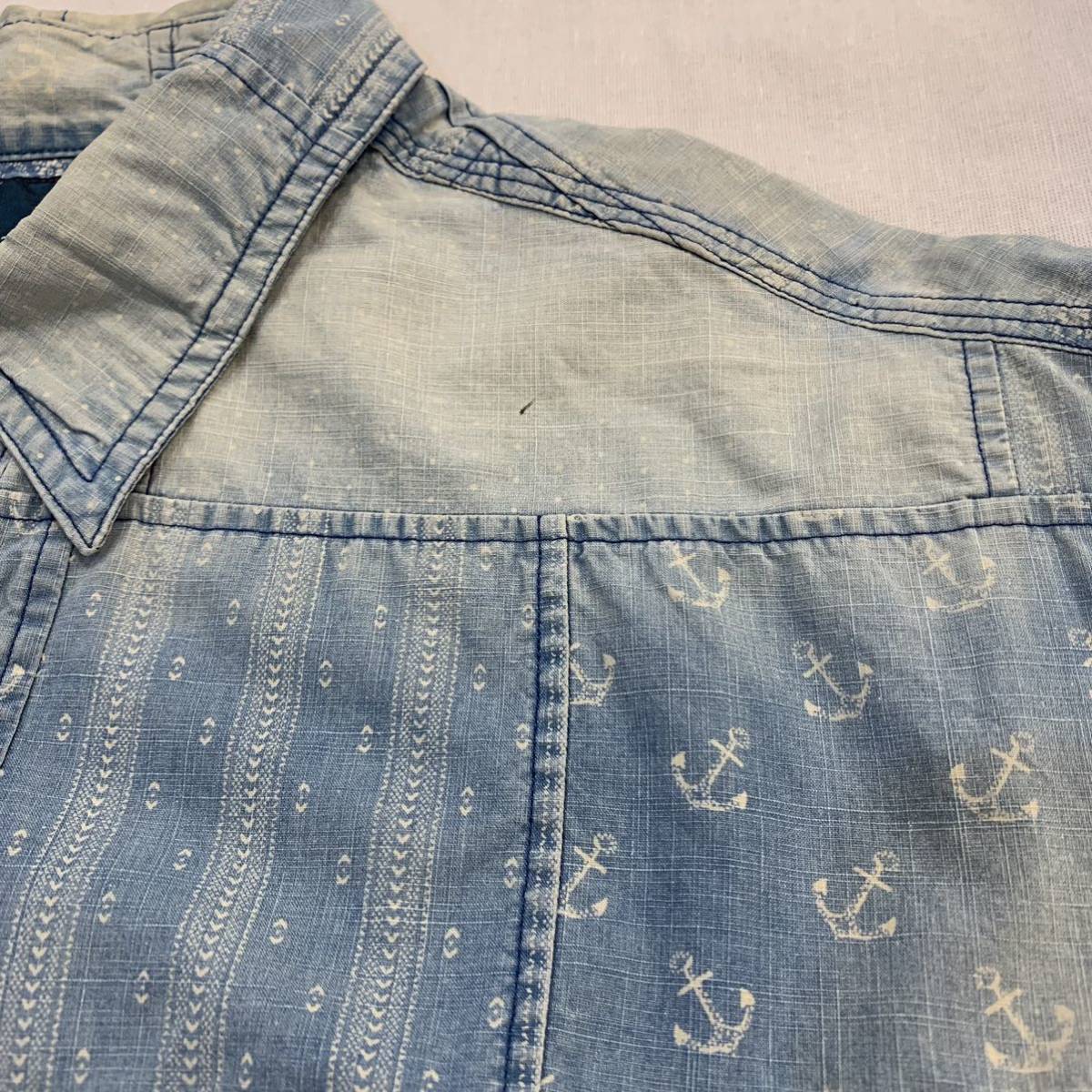 POLO RALPH LAUREN indigo patchwork shirts ポロ ラルフ POLO RALPH LAUREN indigo patchwork shirts ポロ ラルフ