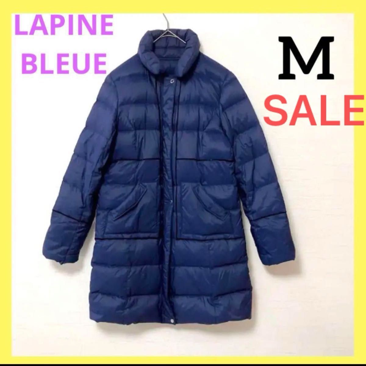 【冬物SALE】ふんわり ダウンコート M ネイビー 軽い あたたかい ロング  冬 ラピーヌブルー  LAPINEBLEUE  